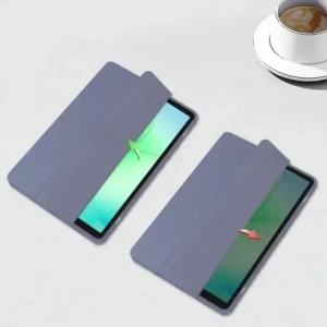 Etui z klapką Bizon Case Tab Clear Matt do Samsung Galaxy Tab A11 / A9 lawendowe