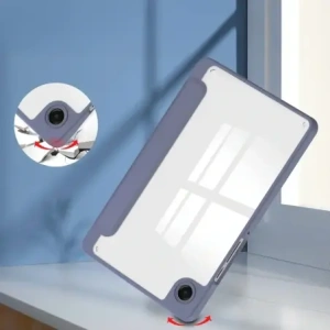 Etui z klapką Bizon Case Tab Clear Matt do Samsung Galaxy Tab A11 / A9 lawendowe