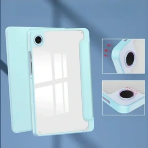 Etui z klapką Bizon Case Tab Clear Matt do Samsung Galaxy Tab A11 / A9 błękitne