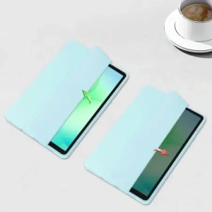 Etui z klapką Bizon Case Tab Clear Matt do Samsung Galaxy Tab A11 / A9 błękitne