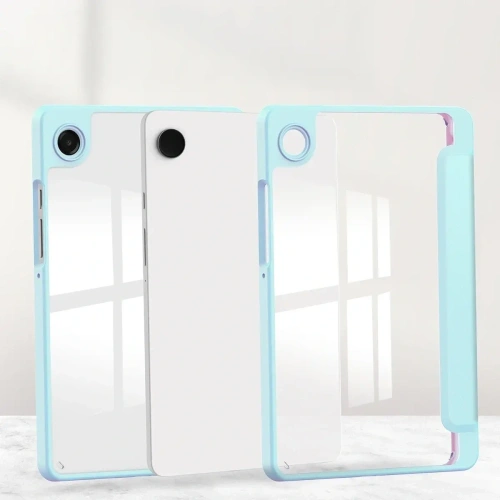 Etui z klapką Bizon Case Tab Clear Matt do Samsung Galaxy Tab A11 / A9 błękitne