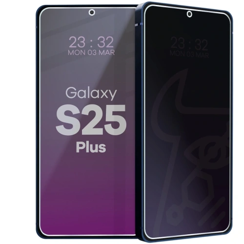 Prywatyzujące szkło hybrydowe Bizon Glass Mule Shadow do Samsung Galaxy S25 Plus matowe