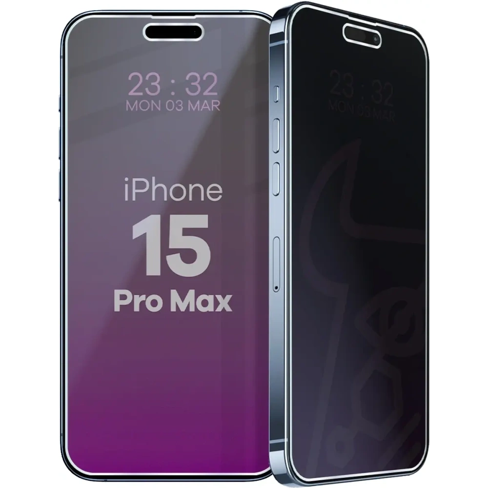 Prywatyzujące szkło hybrydowe Bizon Glass Mule Shadow do Apple iPhone 15 Pro Max matowe