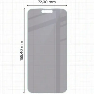 Prywatyzujące szkło hybrydowe Bizon Glass Mule Shadow do Apple iPhone 15 Pro Max matowe