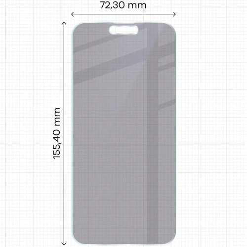 Prywatyzujące szkło hybrydowe Bizon Glass Mule Shadow do Apple iPhone 15 Pro Max matowe