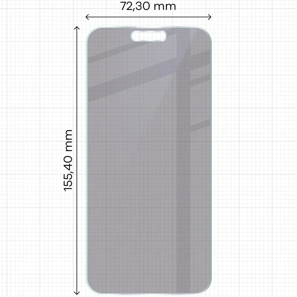 Prywatyzujące szkło hybrydowe Bizon Glass Mule Shadow do Apple iPhone 15 Pro Max matowe