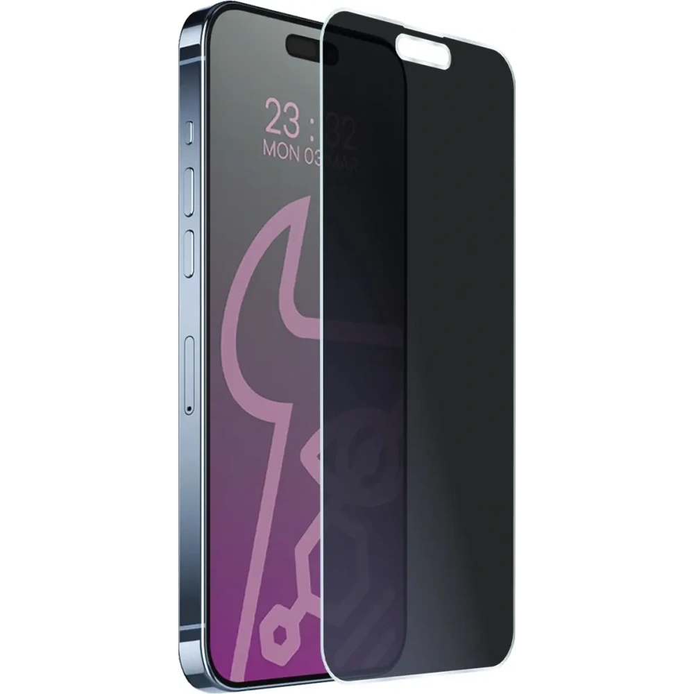 Prywatyzujące szkło hybrydowe Bizon Glass Mule Shadow do Apple iPhone 15 Pro Max matowe