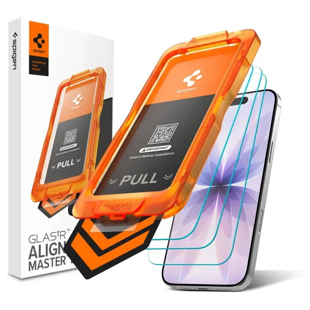 Szkło hartowane Spigen Alm Glas.tr Slim do Apple iPhone 17 Clear [3 PACK]