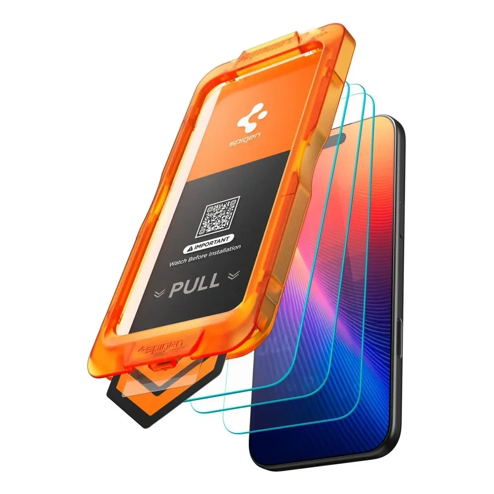 Szkło hartowane Spigen Alm Glas.tr Slim do Apple iPhone 17 Pro Clear [3 PACK]