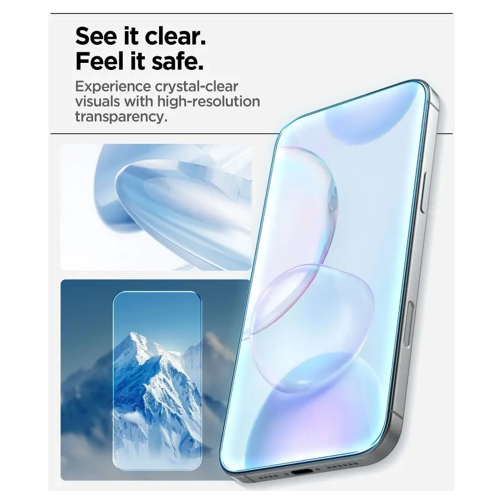 Szkło hartowane Spigen Alm Glas.tr Slim do Apple iPhone 17 Pro Clear [3 PACK]