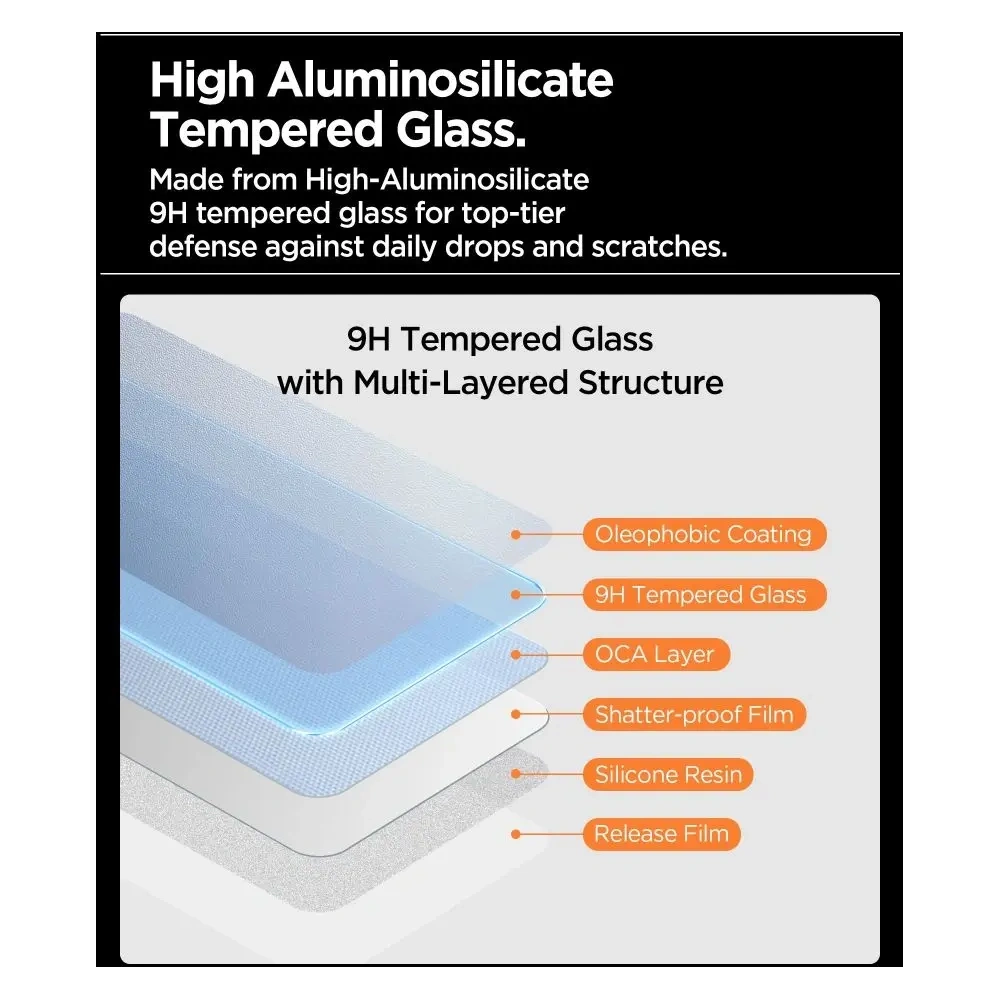 Szkło hartowane Spigen Alm Glas.tr Slim do Apple iPhone 17 Pro Clear [3 PACK]