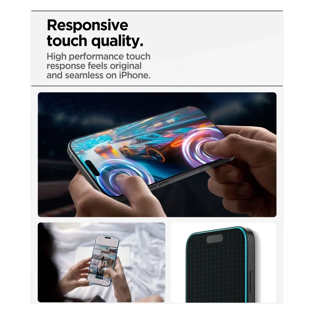 Szkło hartowane Spigen Alm Glas.tr Slim do Apple iPhone 17 Pro Max Clear [3 PACK]