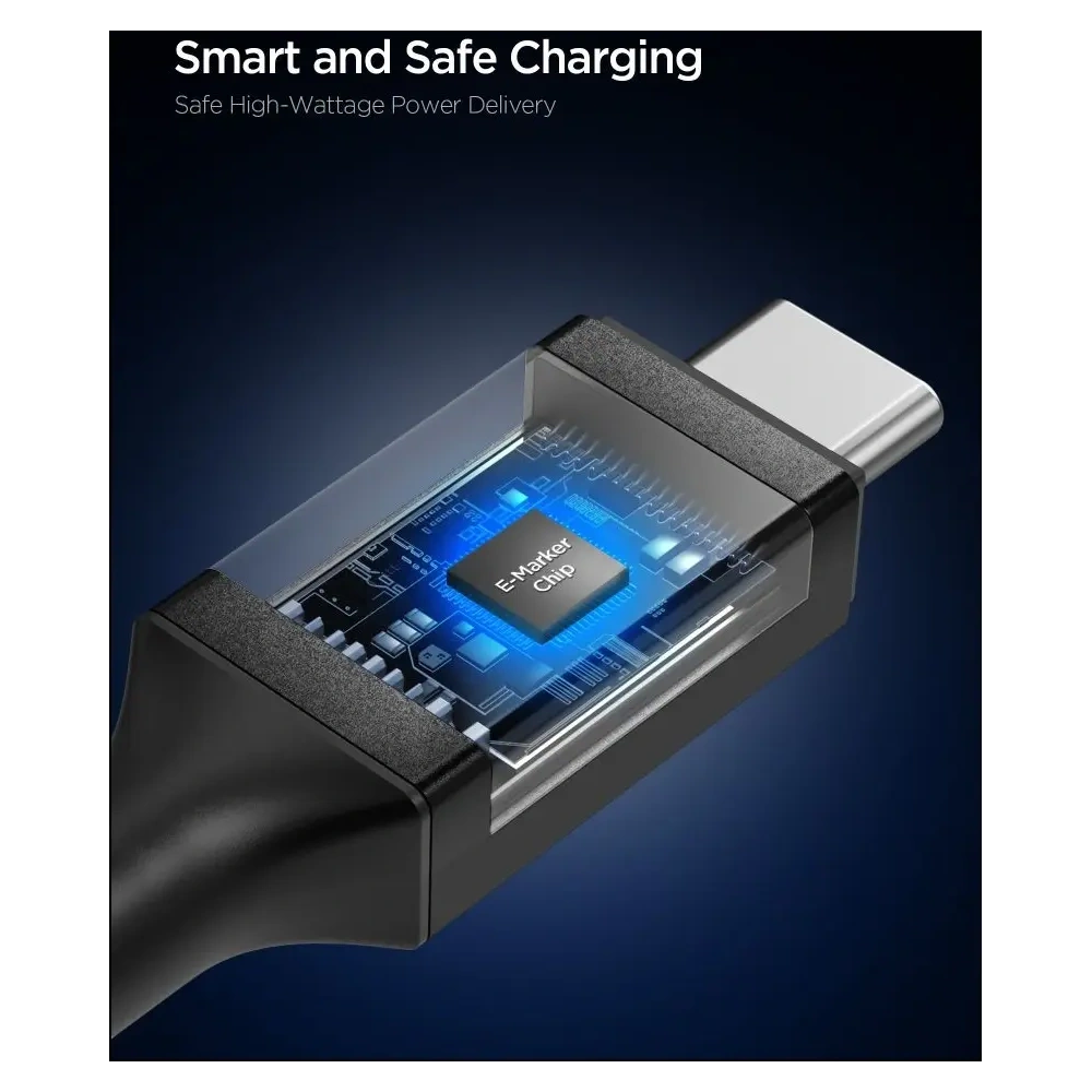 Kabel Spigen EB24012CC Essential USB-C Cable 240W 120cm Black