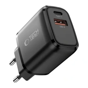 Ładowarka sieciowa Tech-Protect NCA45W-GAN USB-A, USB-C Network Charger PD 45W / QC3.0 Black