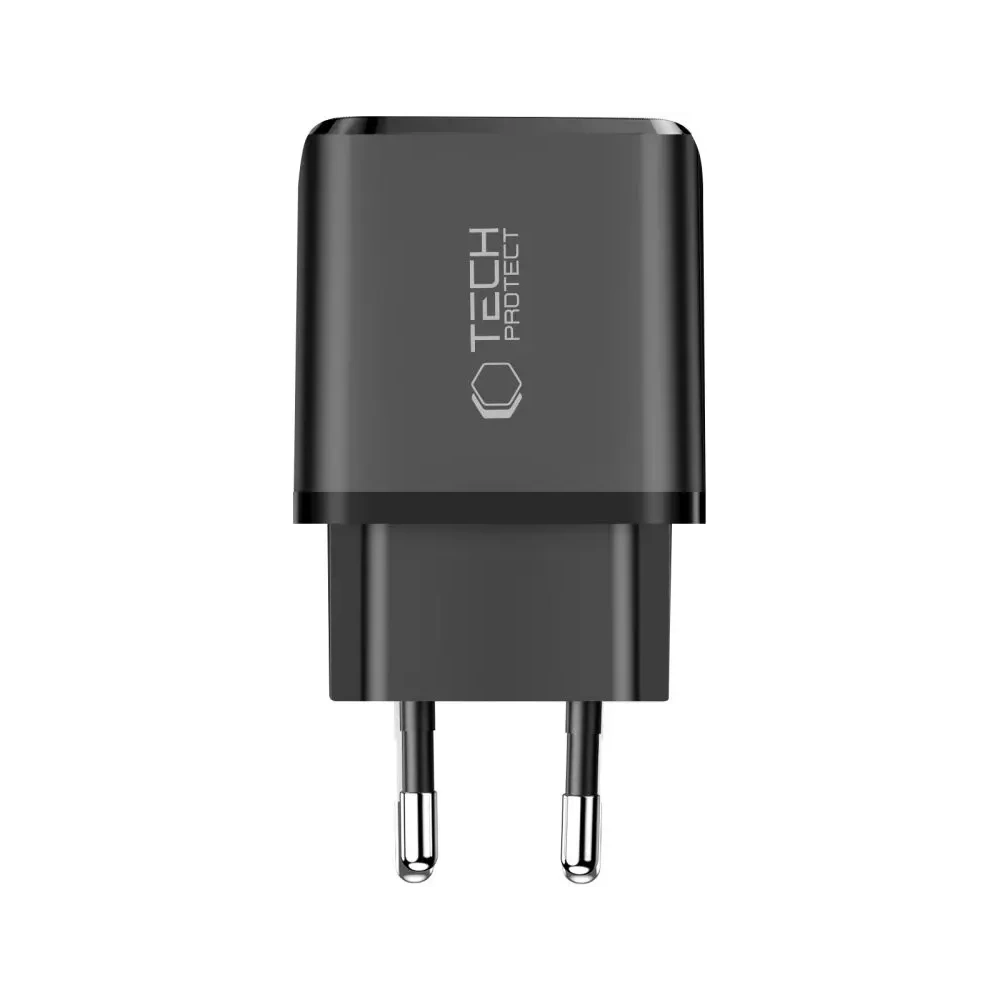 Ładowarka sieciowa Tech-Protect NCA45W-GAN USB-A, USB-C Network Charger PD 45W / QC3.0 Black