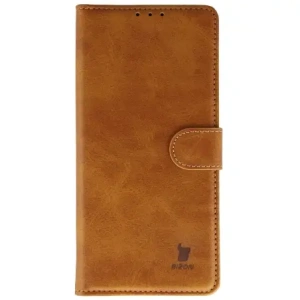 Etui z klapką Bizon Case Pocket do Motorola Moto G57 Power / G67 Power brązowe