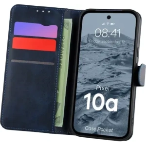 Etui z klapką Bizon Case Pocket do Google Pixel 10a granatowe