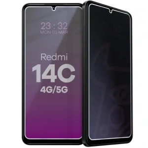 Prywatyzujące szkło hybrydowe Bizon Glass Mule Shadow do Xiaomi Redmi 14C 4G / 5G matowe