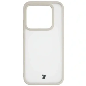 Etui Bizon Case Angelo do Realme GT 8 Pro półprzezroczyste z beżową ramką