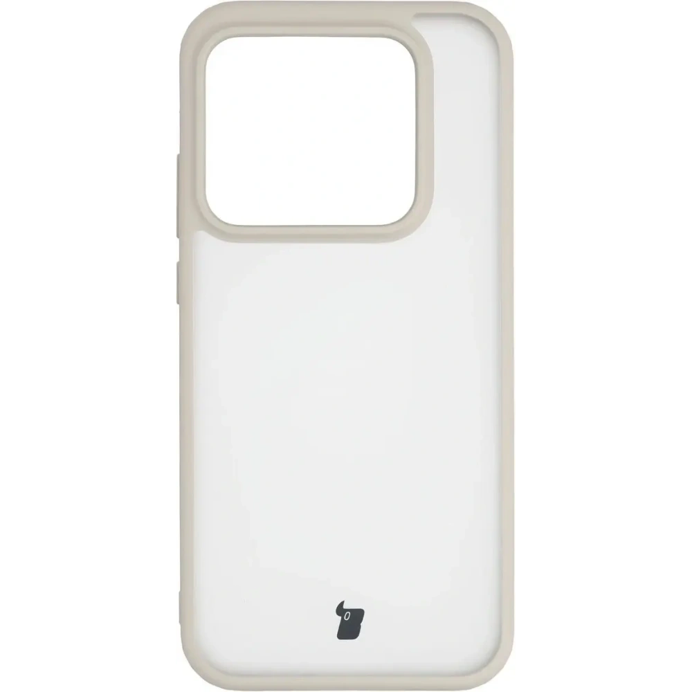 Etui Bizon Case Angelo do Realme GT 8 Pro półprzezroczyste z beżową ramką