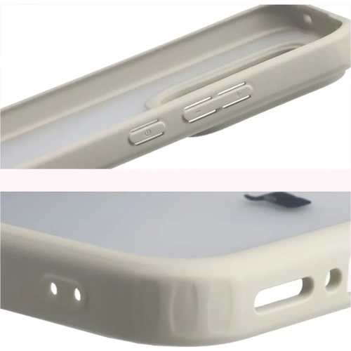 Etui Bizon Case Angelo do Realme GT 8 Pro półprzezroczyste z beżową ramką