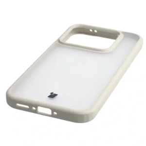 Etui Bizon Case Angelo do Realme GT 8 Pro półprzezroczyste z beżową ramką