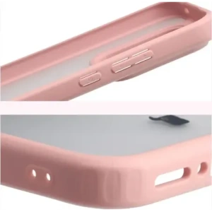 Etui Bizon Case Angelo do Realme GT 8 Pro półprzezroczyste z jasnoróżową ramką