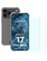 Elastyczne etui + 2x szkło hartowane Bizon Case Clear Pack do Apple iPhone 17 Pro Max