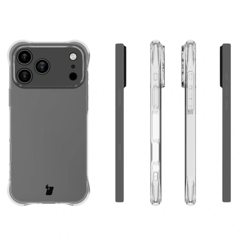Elastyczne etui + 2x szkło hartowane Bizon Case Clear Pack do Apple iPhone 17 Pro Max
