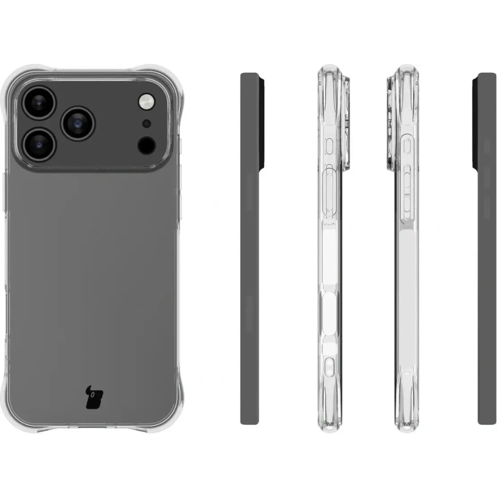 Elastyczne etui + 2x szkło hartowane Bizon Case Clear Pack do Apple iPhone 17 Pro Max