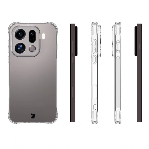 Elastyczne etui + 2x folia na ekran Bizon Case Clear Pack do Oppo Find X9 Pro