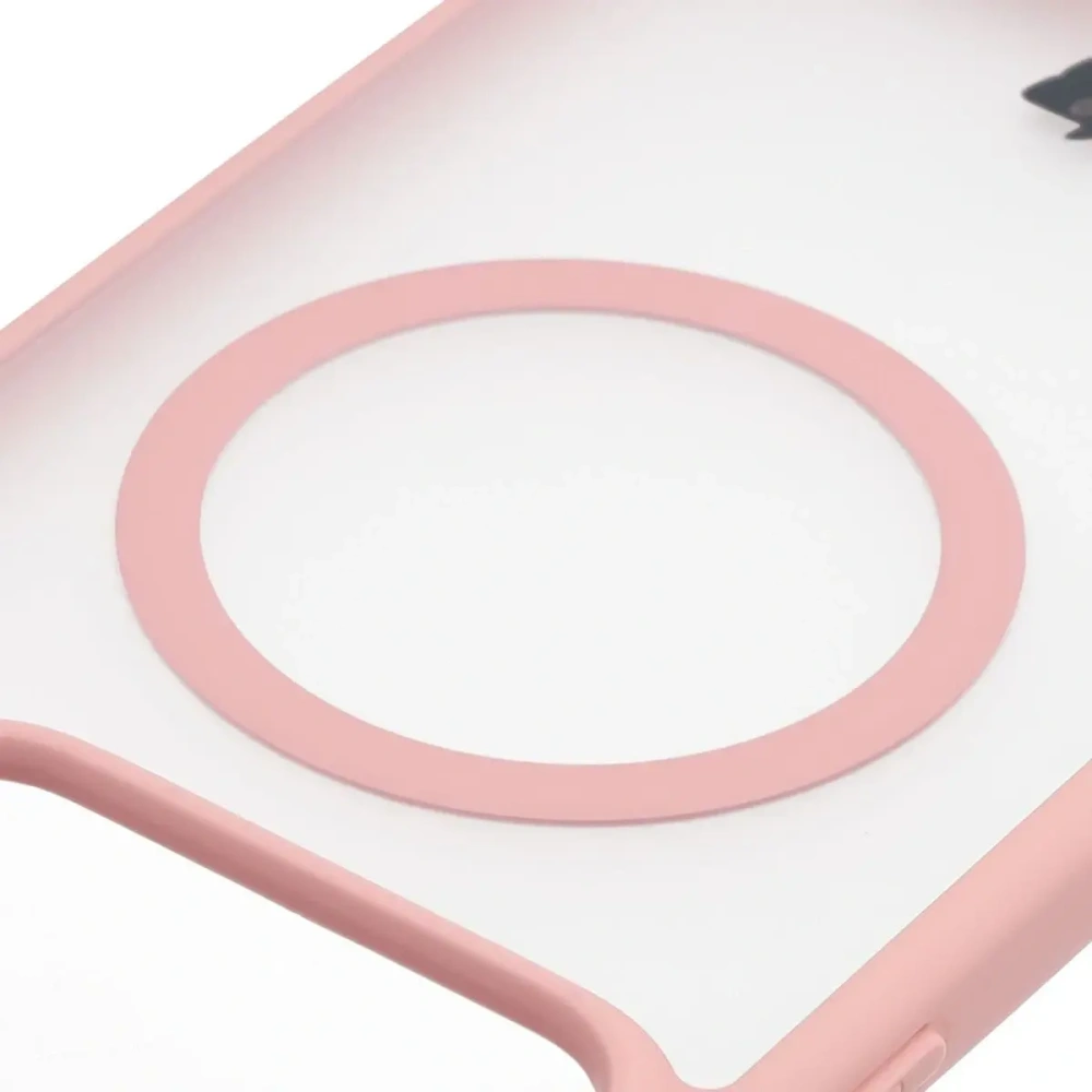 Etui z pierścieniem magnetycznym Bizon Case MatteO do Realme GT 8 Pro przydymione-jasnoróżowe