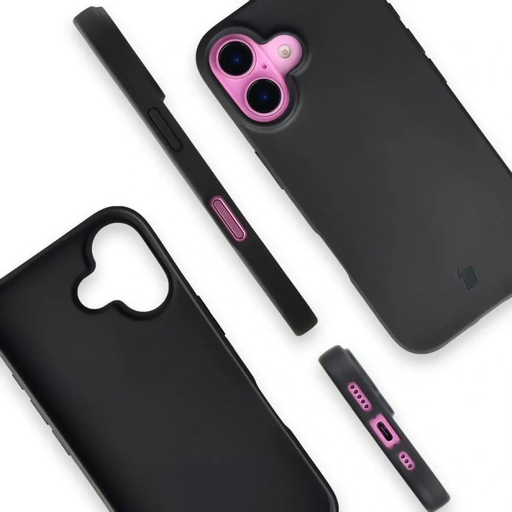 Etui z recyklingu Bizon Case ReLeaf do Apple iPhone 16 czarne