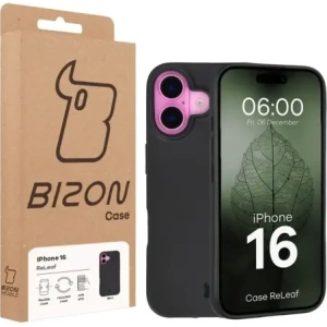 Etui z recyklingu Bizon Case ReLeaf do Apple iPhone 16 czarne
