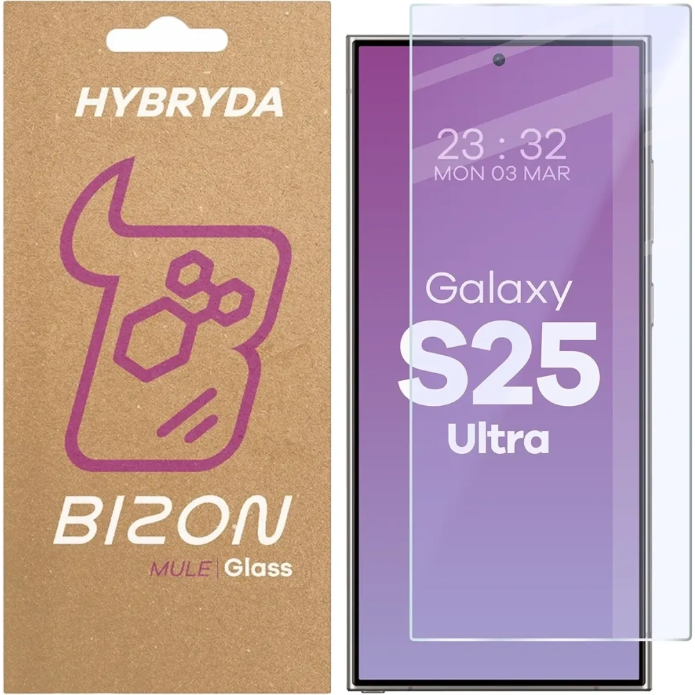 Elastyczne szkło hybrydowe Bizon Glass Mule do Samsung Galaxy S25 Ultra