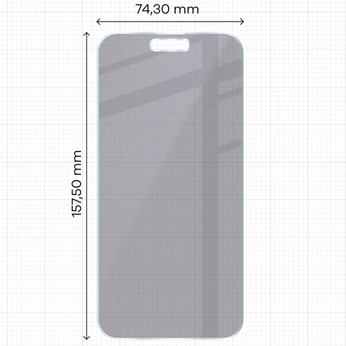 Prywatyzujące szkło hybrydowe Bizon Glass Mule Shadow do Apple iPhone 15 Plus matowe