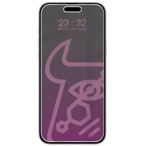 Prywatyzujące szkło hybrydowe Bizon Glass Mule Shadow do Apple iPhone 15 Plus matowe