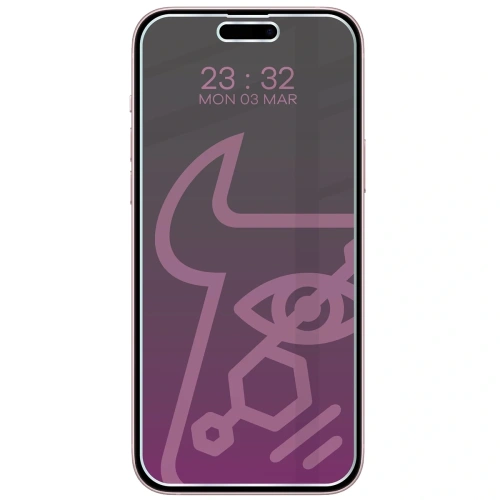 Prywatyzujące szkło hybrydowe Bizon Glass Mule Shadow do Apple iPhone 15 Plus matowe