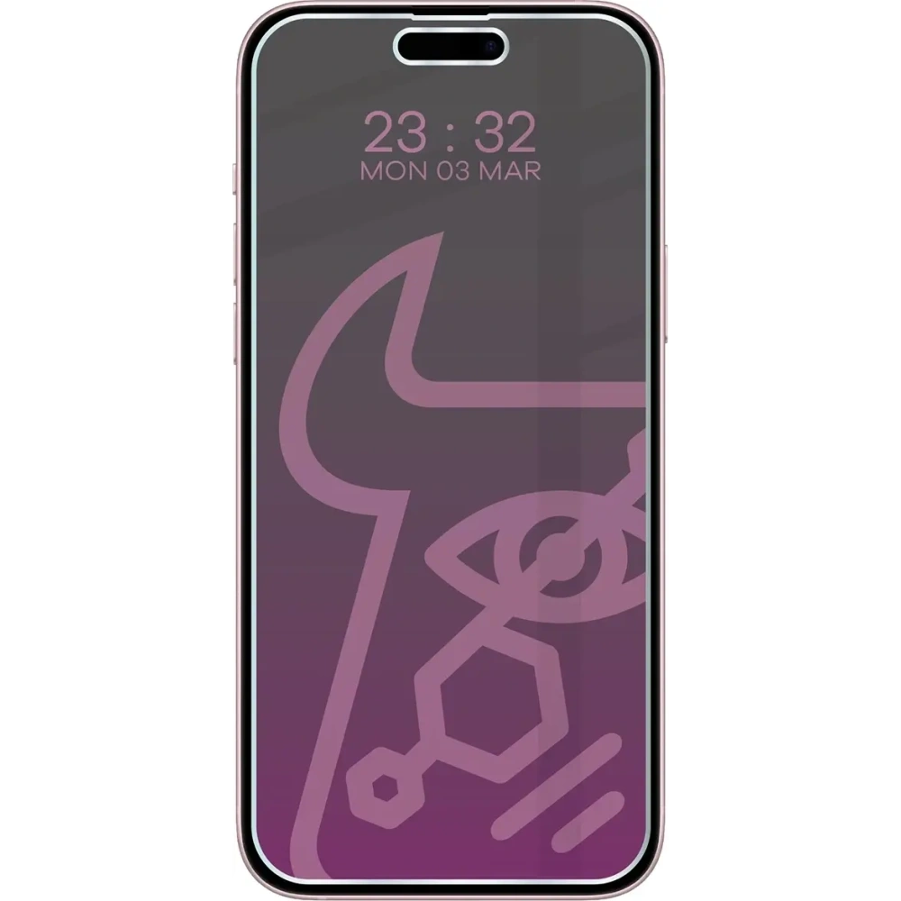 Prywatyzujące szkło hybrydowe Bizon Glass Mule Shadow do Apple iPhone 15 Plus matowe