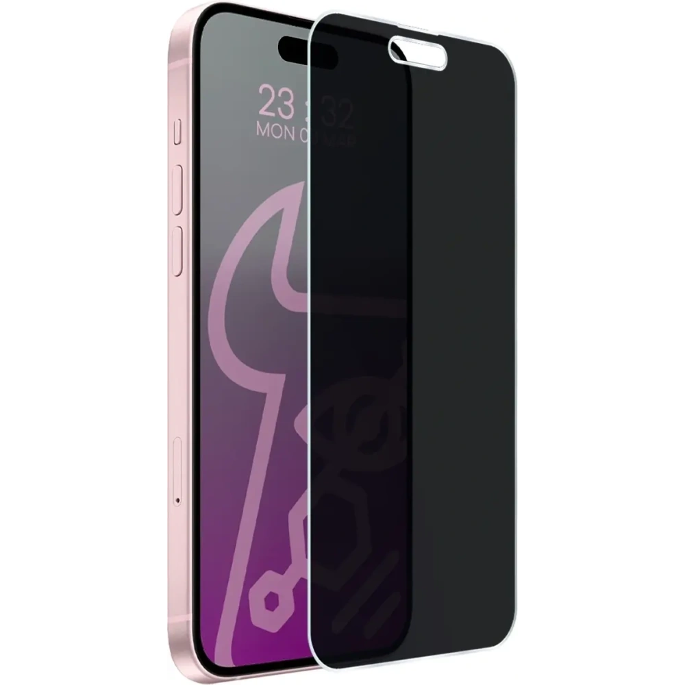 Prywatyzujące szkło hybrydowe Bizon Glass Mule Shadow do Apple iPhone 15 Plus matowe