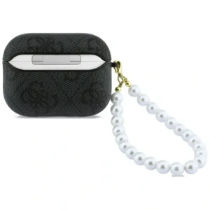 Etui Guess 4G Pearl Strap do Apple AirPods Pro 3 czarny