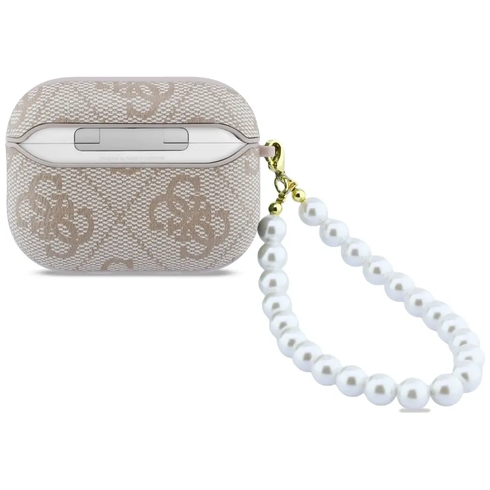 Etui Guess 4G Pearl Strap do Apple AirPods Pro 3 różowy