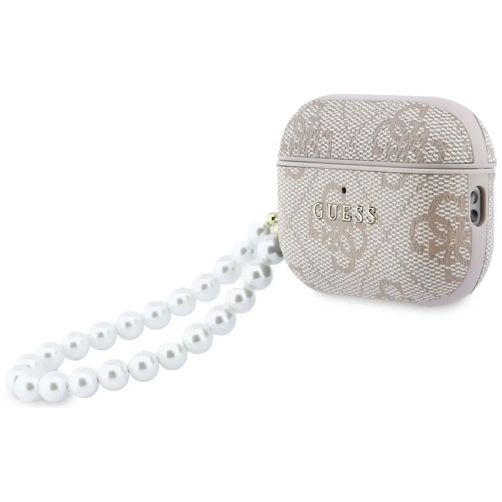 Etui Guess 4G Pearl Strap do Apple AirPods Pro 3 różowy