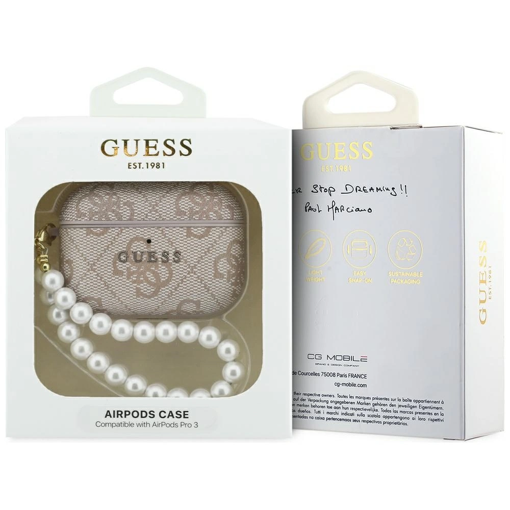 Kryt Guess 4G Pearl Strap Apple AirPods Pro 3 pink