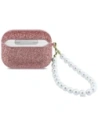 Etui Guess Glitter Pearl Strap do Apple AirPods Pro 3 różowy
