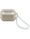 Etui Guess Glitter Pearl Strap do Apple AirPods Pro 3 złoty
