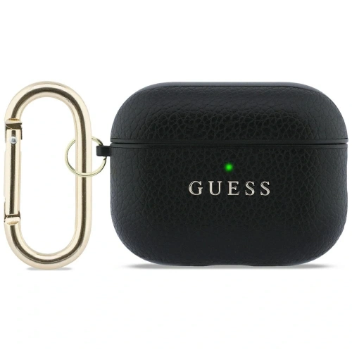 Etui Guess Grained Classic Logo do Apple AirPods Pro 3 czarny