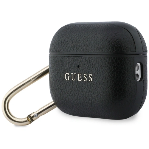 Etui Guess Grained Classic Logo do Apple AirPods Pro 3 czarny