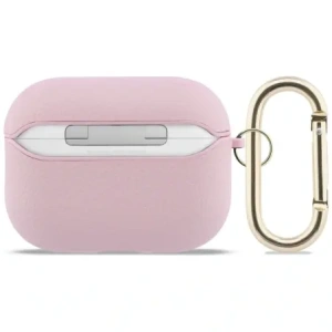 Etui Guess Grained Classic Logo do Apple AirPods Pro 3 różowy