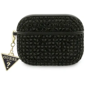 Etui Guess Rhinestone Triangle Charm do Apple AirPods Pro 3 czarny